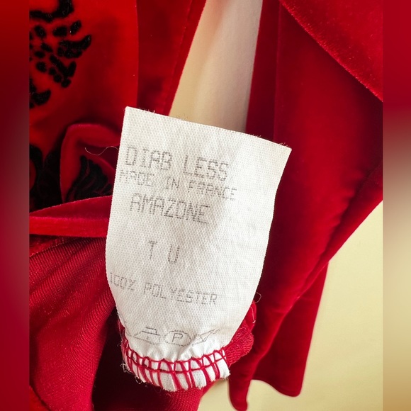 Red velour long sleeve top y2k - Picture 7 of 10